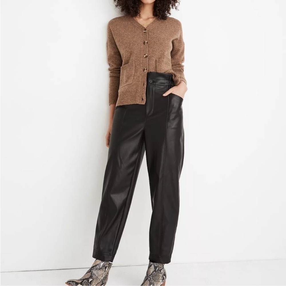 Madewell Faux Leather Black Pants  Size 4